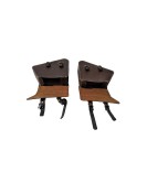 Royal Enfield Interceptor 650 Mounting Rails With Pannier Bags Pair Brown 