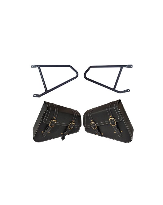Royal Enfield Interceptor 650 Mounting Rails With Pannier Bags Pair Black