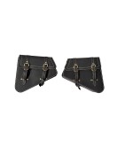 Royal Enfield Interceptor 650 Mounting Rails With Black Pannier Bags Pair