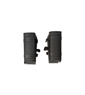 Royal Enfield Interceptor 650 Mounting Rails With Black Pannier Bags Pair