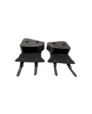 Royal Enfield Interceptor 650 Mounting Rails With Black Pannier Bags Pair