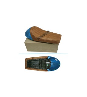 Royal Enfield GT Continental and  Interceptor 650cc Single Seat Leather with Blue Cowl D1