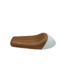 Royal Enfield GT Continental and  Interceptor 650cc Single Seat Leather with White Cowl D1