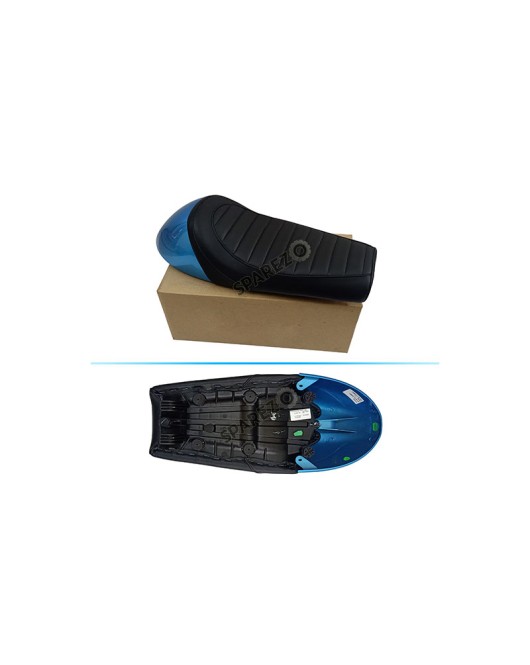 Royal Enfield GT Continental and  Interceptor 650cc Single Seat Leather with Blue Cowl D2
