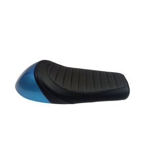 Royal Enfield GT Continental and  Interceptor 650cc Single Seat Leather with Blue Cowl D2