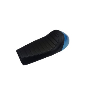 Royal Enfield GT Continental and  Interceptor 650cc Single Seat Leather with Blue Cowl D2