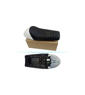 Royal Enfield GT Continental and  Interceptor 650cc Single Seat Leather with White Cowl D2