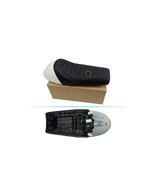 Royal Enfield GT Continental and  Interceptor 650cc Single Seat Leather with White Cowl D2