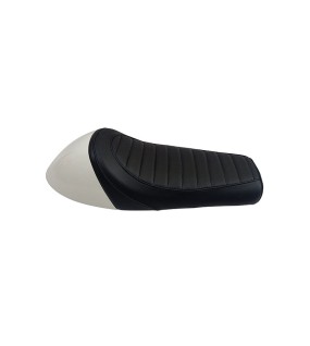 Royal Enfield GT Continental and  Interceptor 650cc Single Seat Leather with White Cowl D2