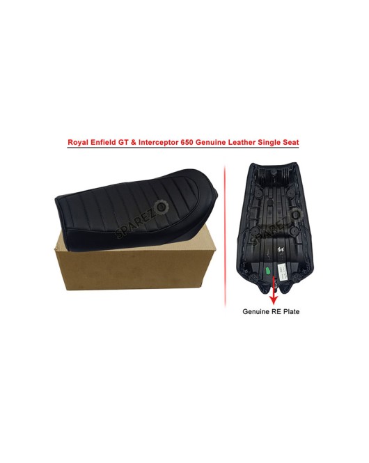 Royal Enfield GT Continental and  Interceptor 650cc Single Seat Leather D2
