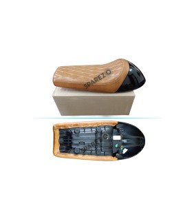 Royal Enfield GT Continental and  Interceptor 650cc Single Seat Leather with Black Cowl D6