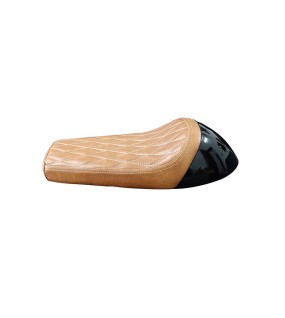 Royal Enfield GT Continental and  Interceptor 650cc Single Seat Leather with Black Cowl D6