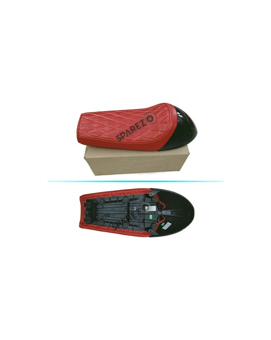 Royal Enfield GT Continental and  Interceptor 650cc Single Seat Leather with Black Cowl D8