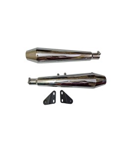 Royal Enfield GT Continental 650cc Exhaust Muffler Silencer Chrome