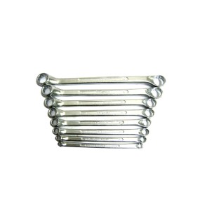 8 Pc Ring Spanner Set Metric Chrome Plated