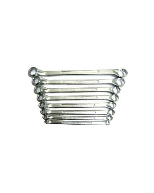 8 Pc Ring Spanner Set Metric Chrome Plated