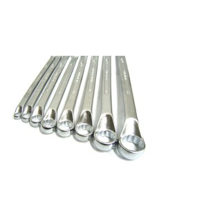 8 Pc Ring Spanner Set Metric Chrome Plated