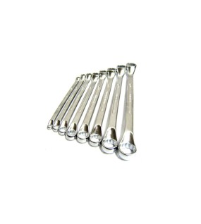 8 Pc Ring Spanner Set Metric Chrome Plated