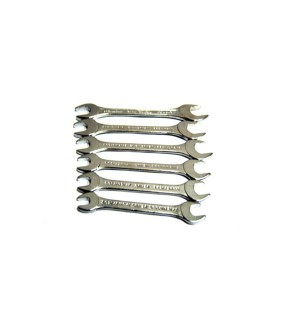 Double Open End Jaw Spanner Set Chrome Plated