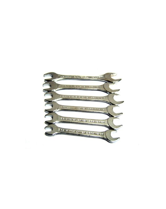 Double Open End Jaw Spanner Set Chrome Plated