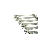 Double Open End Jaw Spanner Set Chrome Plated