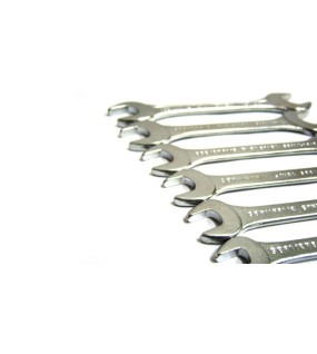 Double Open End Jaw Spanner Set Chrome Plated