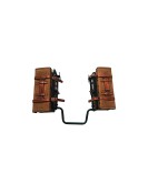 Royal Enfield Himalayan Pannier Rails and Leather Bags Pair Brown Tan
