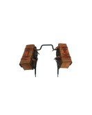 Royal Enfield Himalayan Pannier Rails and Leather Bags Pair Brown Tan