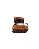 Royal Enfield Himalayan Pannier Rails and Leather Bags Pair Brown Tan