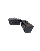 Royal Enfield Himalayan Pannier Rails and Leather Bags Pair Black