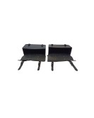 Royal Enfield Himalayan Pannier Rails and Leather Bags Pair Black