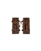 Royal Enfield Himalayan Pannier Rails and Leather Bags Pair Brown