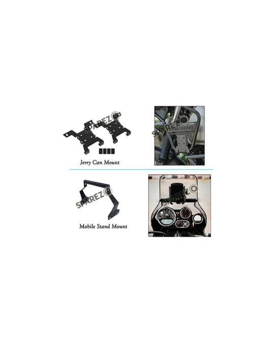 Royal Enfield Himalayan BS6 Jerry Can Mount and Mobile Stand Mount Accessories