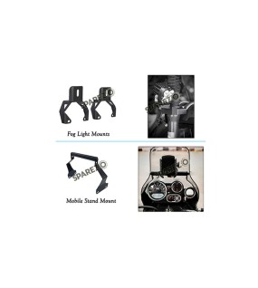 Royal Enfield Himalayan BS6 Fog Light Mounts and Mobile Stand Mount Accessories