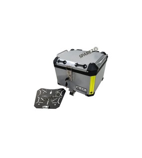 Royal Enfield Himalayan BS3 - BS4 - BS6  Aluminium Pannier Luggage Top Box Glossy Grey   