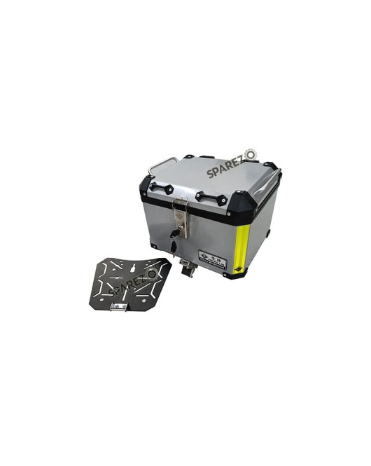 Royal Enfield Himalayan BS3 - BS4 - BS6  Aluminium Pannier Luggage Top Box Glossy Grey   
