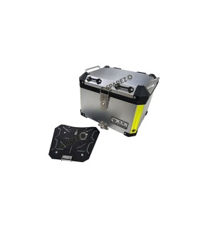 Royal Enfield Himalayan BS3 - BS4 - BS6  Aluminium Pannier Luggage Top Box Silver