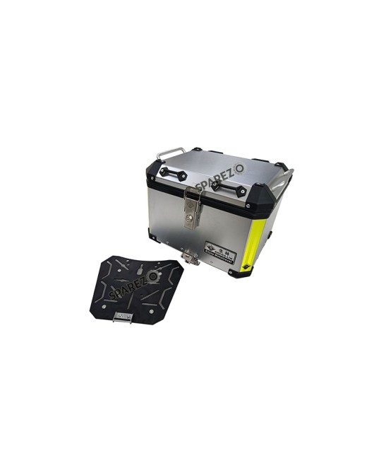Royal Enfield Himalayan BS3 - BS4 - BS6  Aluminium Pannier Luggage Top Box Silver