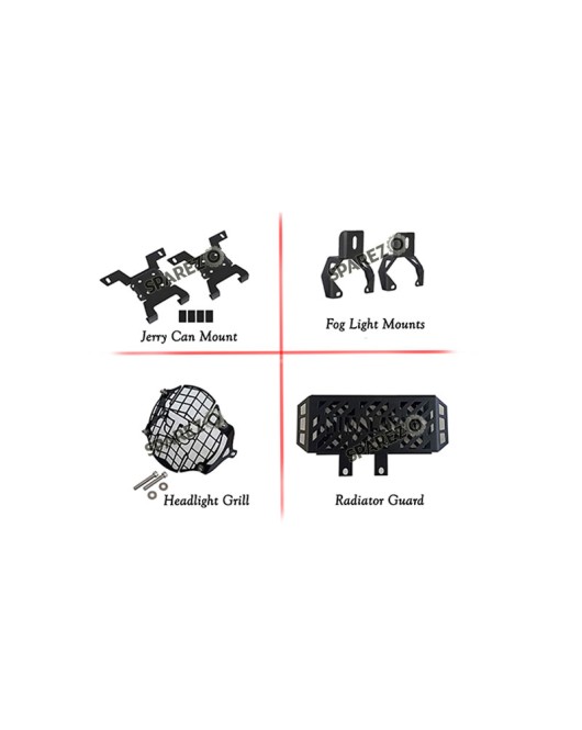 Royal Enfield Himalayan BS6 Jerry Mount Fog Mount Radiator Guard and Light Grill