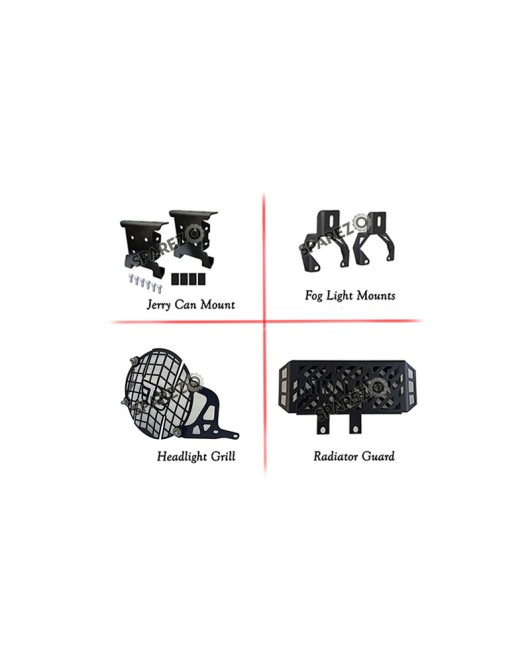 Royal Enfield Himalayan BS4 Jerry Mount Fog Mount Radiator Guard and Light Grill