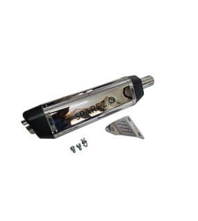 Royal Enfield Himalayan Scram 411 Red Rooster SS Exhaust Silencer Polished