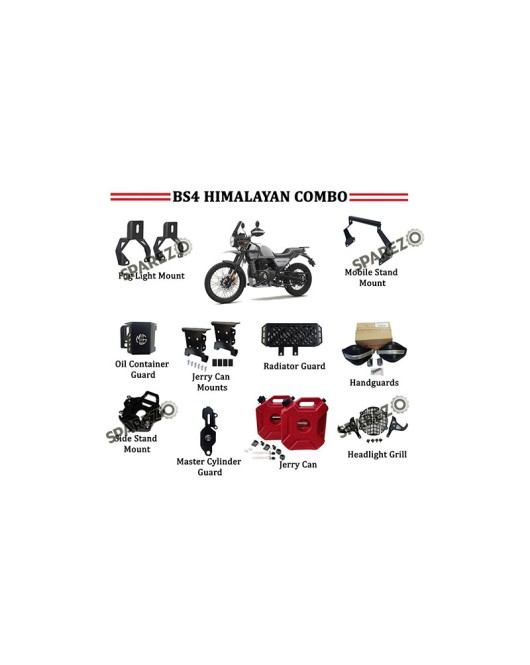 Royal Enfield Red Jerry Can Pair Combo of 10 Pcs For Himalayan 411cc BS4