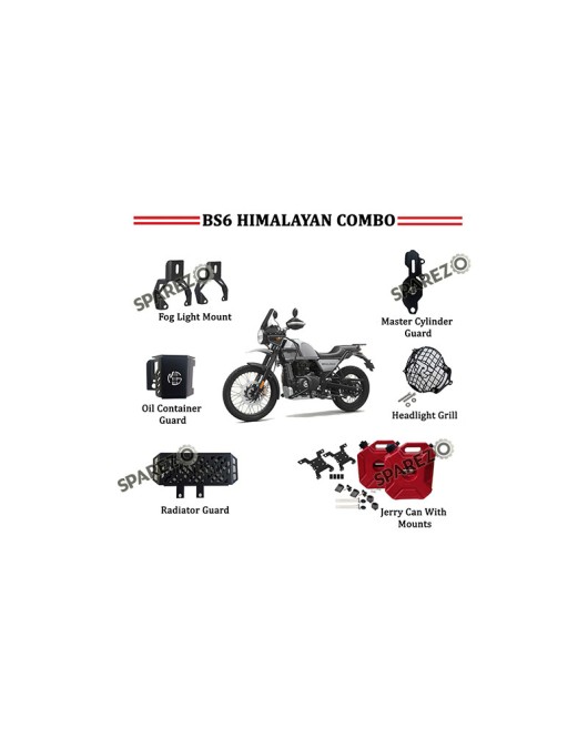 Royal Enfield Red Jerry Can Pair Combo of 6 PCS For Himalayan 411cc BS6