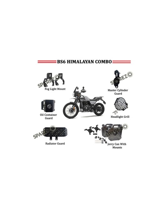 Royal Enfield Black Jerry Can Pair Combo of 6 PCS For Himalayan 411cc BS6
