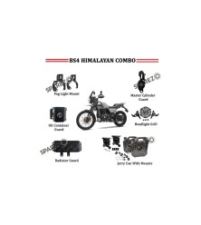 Royal Enfield Black Jerry Can Pair Combo of 6 PCS For Himalayan 411cc BS4