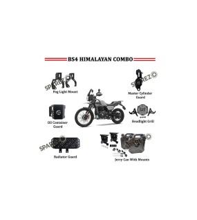 Royal Enfield Black Jerry Can Pair Combo of 6 PCS For Himalayan 411cc BS4