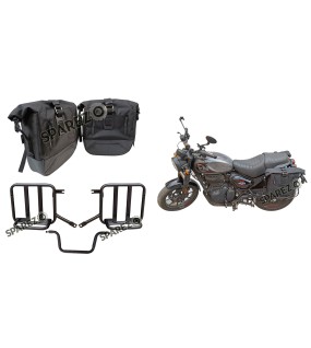 Royal Enfield Hunter 350 Pannier Luggage Bags Black And Mounting 2022-23