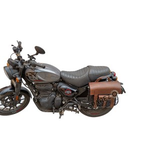 Royal Enfield Hunter 350 LH RH Pannier Luggage Bags Black And Mounting 2022-23