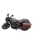 Royal Enfield Hunter 350 Leather Saddle Bags Antique Color With Mounting Pair