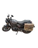 Royal Enfield Hunter 350 Leather Saddle Bags Dust Color With Mounting Pair